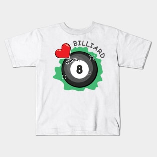 I Love Billiard Kids T-Shirt